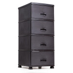 Plastová komoda MEGAPLAST NATURA tmavě hnědá