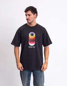 Tričko Signal x Freshlabels Triko Pink spectrum Faded Black