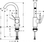HANSGROHE - Zesis S Umyvadlová baterie s otočným výtokem, CoolStart, EcoSmart+, chrom 74741000