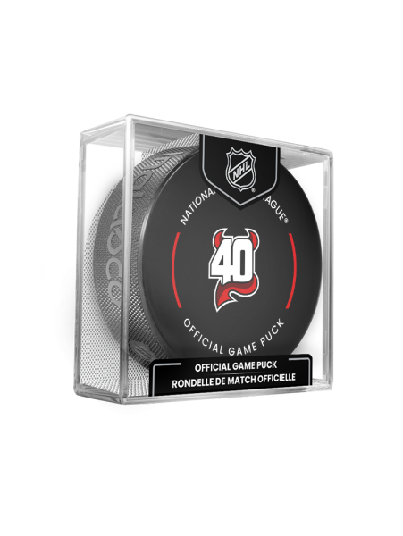 Inglasco / Sherwood Puk New Jersey Devils Official Game Puck 2022-2023 40th Anniversary