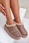 Dámské Sněhule Na Platformě Zateplené Kožíškem Leopard Hnědé Remenia 40