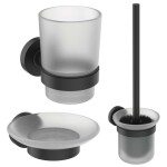IDEAL STANDARD - IOM Sada doplňků do koupelny, matné sklo/černá A9245XG