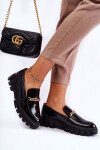 Lakované boty s řetízkem Černe Anne 36