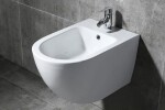 REA/S - SET závěsné WC Carlo Flat Mini Gold Edge Rimless + Bidet Carlo Mini REA-C1222 + REA-C2276