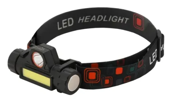 Cattara Čelovka 120lm nabíjecí černá / Cree XP-E + COB LED / 1200 mAh / microUSB (13126)