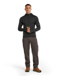 ICEBREAKER Mens 200 Realfleece Descender LS Zip Hood, Jet Heather/Black/Cb velikost: XL