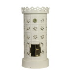 Strömshaga Kovový svícen Tiled Stove White, krémová barva, kov