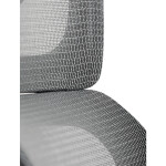 Kancelářská židle, šedá síťovina, černý plast, kolečka na tvrdé podlahy
