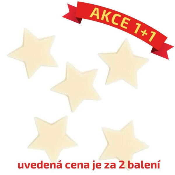07/26 Barbara Luijckx Čokoládová dekorace Hvězdičky bílé 30 ks AKCE