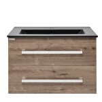 Koupelnová skříňka s umyvadlem SAT Cube Way 80x53x46 cm dub wellington mat CUBE46802DWMODC CUBE46802DWMODC