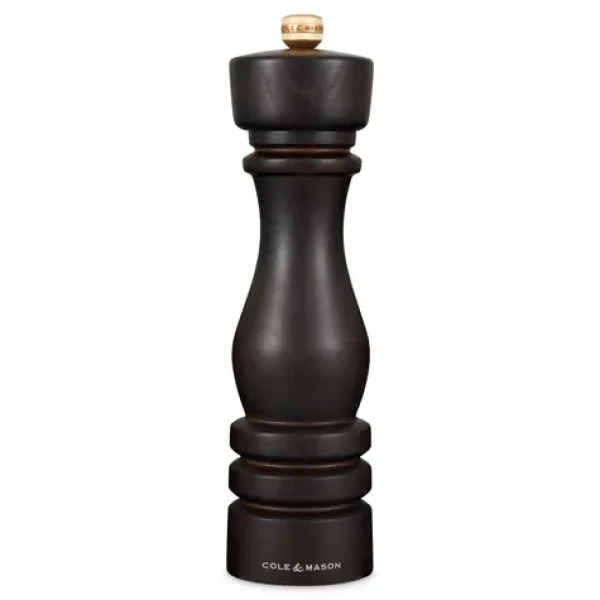 ColeMason London Mlýnek na sůl - čokoládová barva / výška 22 cm / bukové dřevo (H233018)