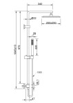 INVENA - Sprchový sloup SVART s termostatickou baterií chrom AU-85-001-X