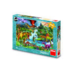 Puzzle Boj dinosaurů 100 XL dílků - Dino
