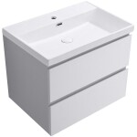CERANO - Koupelnová skříňka Carole - keramické umyvadlo Viano - bílá matná - 60,9x62,5x46,5 CER-000020