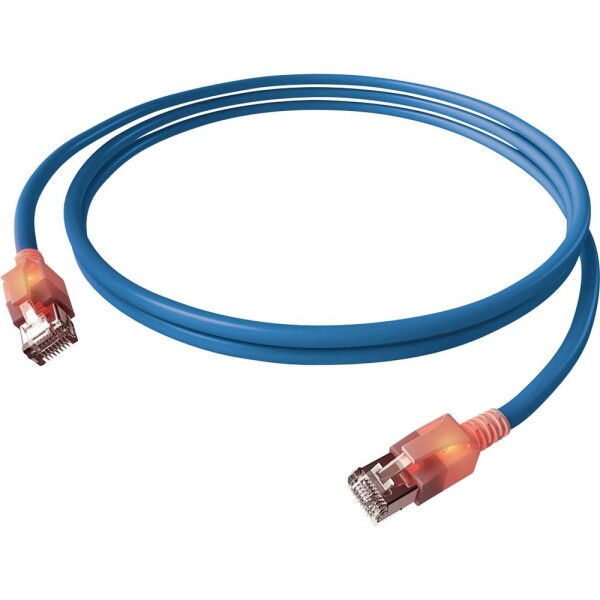 Easylan CS1OBADAD0100 RJ45 síťové kabely, propojovací kabely CAT 6A S/FTP 10.00 m modrá dvoužilový stíněný, bez halogenů, samozhášecí 1 ks
