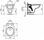 IDEAL STANDARD - Dolomite Závěsné WC, Rimless, bílá W331301