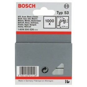 Sponky do sponkovačky z tenkého drátu, typ 53 - 11,4 x 0,74 x 6 mm 1000 ks Bosch Accessories 1609200326 Rozměry (d x š) 6 mm x 11.4 mm