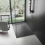 REA - Sprchová vanička Bazalt Black 80x120 REA-K3305
