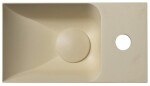 SAPHO - PICCOLINO betonové umývátko 30,8x17cm, baterie vpravo, žlutá mat PK30522