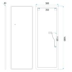 REA - Zrcadlo LED Classico 50x160cm Black HOM-03618