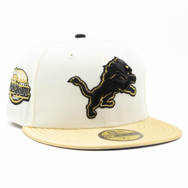 New Era Pánská kšiltovka Detroit Lions NFL 2004 Pro Bowl 59FIFTY Fitted Chrome Gold Velikost: 7 1/4