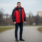 Bunda ALBATROS PAD červeno-černá S červeno-černá