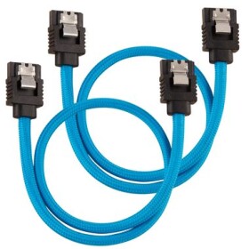Corsair Premium Sleeved SATA 6Gbps kabel rovný modrá (2ks) / rovné konektory / délka 30cm (CC-8900251)