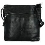 Trendy dámská koženková crossbody kabelka Skyler, černá