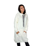 HOSH Pletené šaty EVELYN s kapucí Barva: Černá