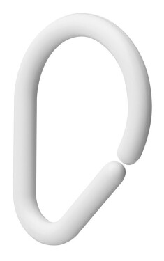 RIDDER - Kroužky na sprchový závěs 12 ks, plast, bílá 1493011