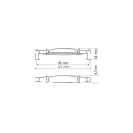 Vseprotruhlare.cz Nábytková úchytka porcelánová 2196-0 starozlatá