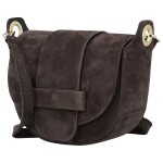 Stylová dámská kožená crossbody kabelka Chiara Weia, tmavě hnědá