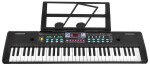 Mamido Dětský keyboard s mikrofonem černý