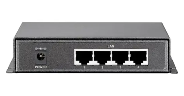 LevelOne PoE+ switch 5-portový 120W plastové tělo / Switch / Unmanaged / 4x GbE PoE+ / 1x GbE uplink (GEP-0521)