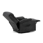 Polohovací křeslo, elektrické kabelové ovládání, šedá, látka, TV-S8348 GREY2