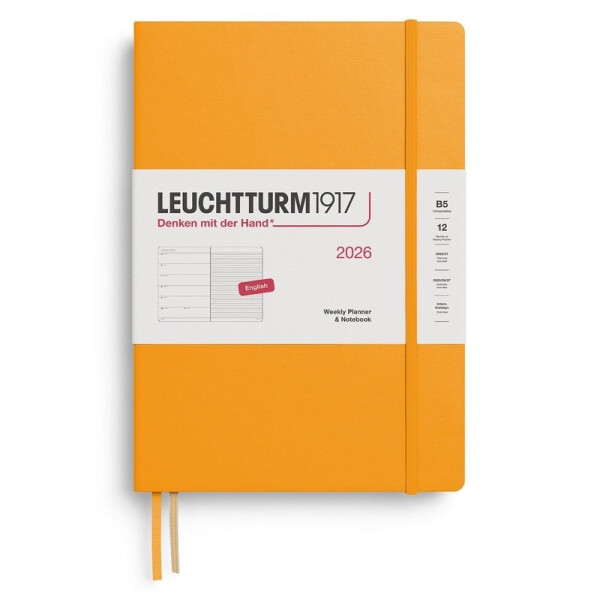 Weekly Planner & Notebook 2026 Composition (B5) Rising Sun