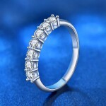 Royal Fashion stříbrný prsten HA-XJZ042-SILVER-MOISSANITE Velikost: 7 (EU: 54-56)