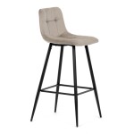 Barová židle, hnědá, látka,AUB-X7015 CAP2