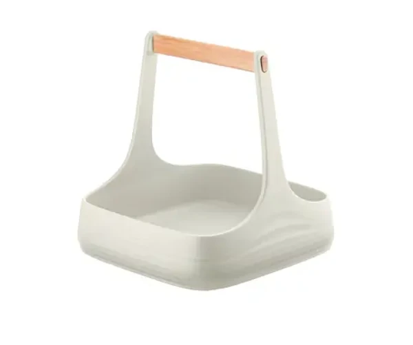 Guzzini TIERRA All Together stolní organizér bílá / Organizér / recyklovaný plast a dřevo / 22 cm (179300156)