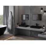 MEXEN - Loft zrcadlo 60 x 40, černý rám 9852-060-040-000-70