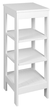 AQUALINE - ETIDE policový regál 36x86x36 cm, bílá mat ET086