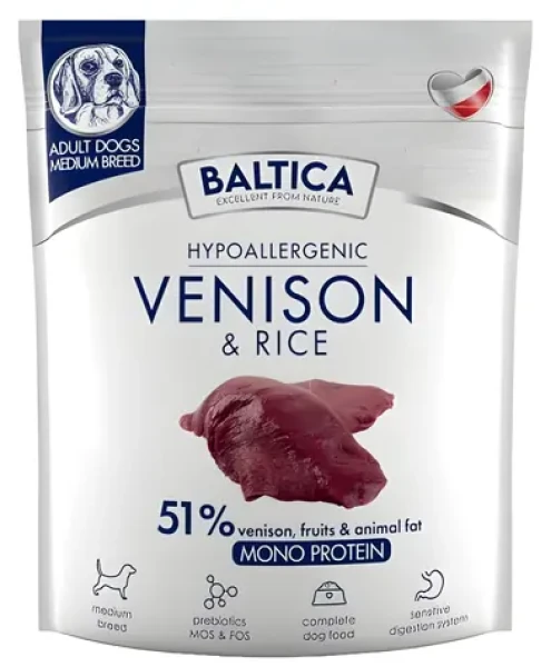 Baltica Nutraceutic Hypoallergenic Medium zvěřina s rýží 1 kg / Granule pro psy / hypoalergenní