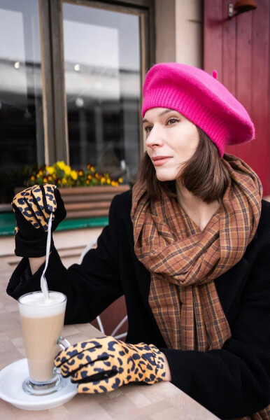 Dámský baret 23339 Selsey - Art Of Polo UNI tmavě růžová