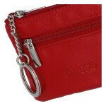 Kožená klíčenka Bellugio KEYS, červená