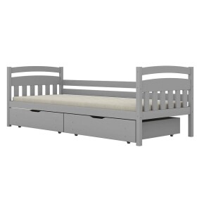 Postel Tosia velké zásuvky 80x180 šedá