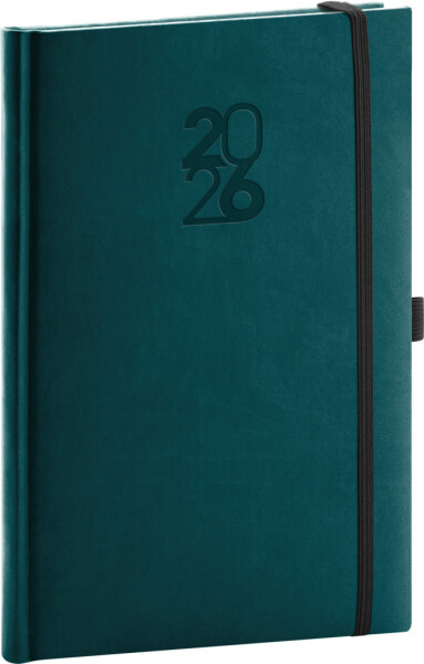 Týdenní diář 2026 NOTIQUE A5 - Aprint Top petrolejový, 15 x 21 cm