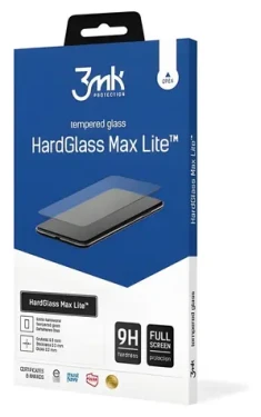 3mk HardGlass Max Lite pro Oppo A17 černá / Ochranné sklo / 9H / 0,3 mm / celoplošné lepení