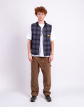 Service Works Thistle Plaid Padded Work Vest BLACK L