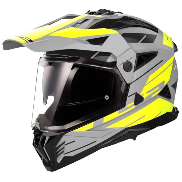 Ls2 Mx702 Pioneer II-06 Namib adventure helma matná-šedá/Hi-Vis-žlutá