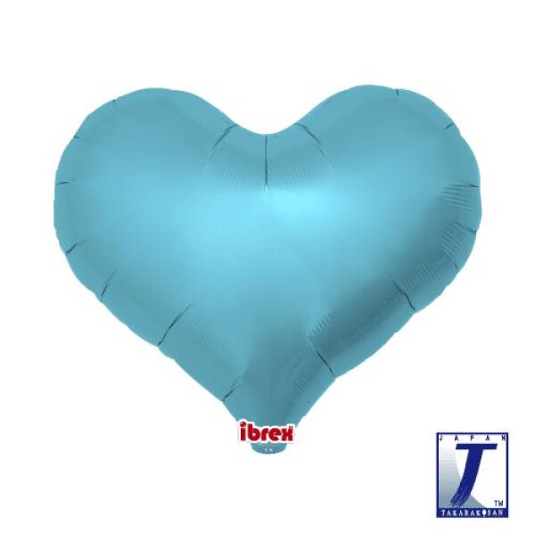 Balónek srdce světle modré metalické 35 cm Balónek srdce světle modré metalické 35 cm